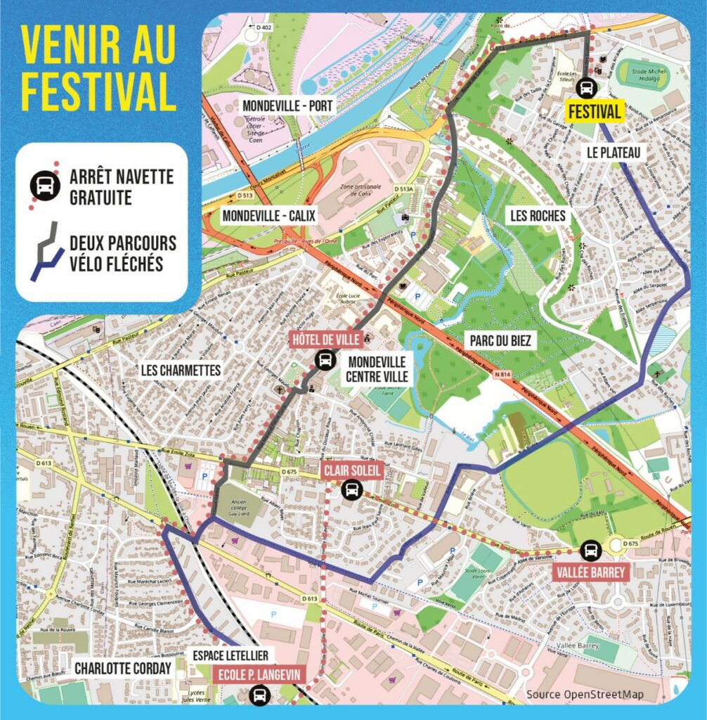 Plan - Venir au Festival Plateaux Éphémères - La Renaissance Mondeville